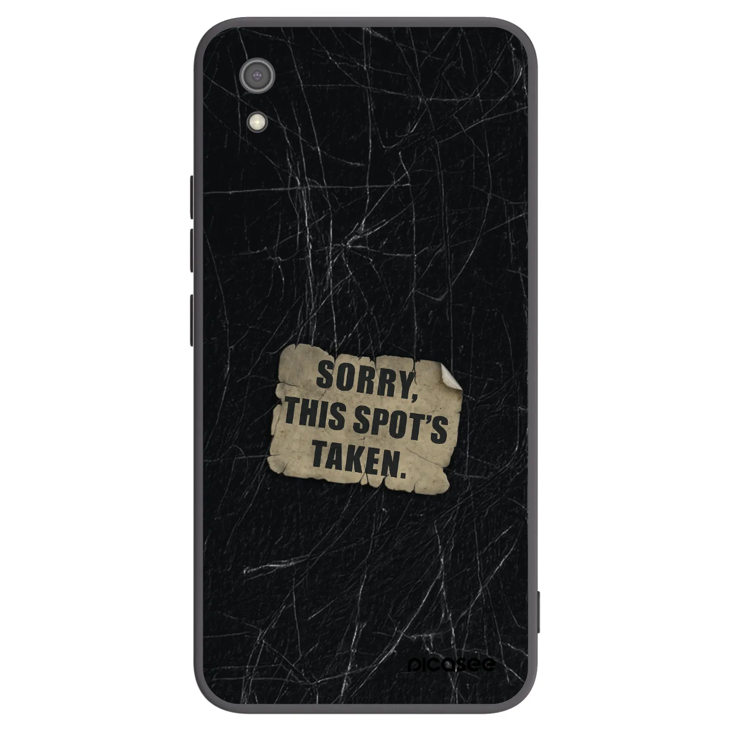 Picasee silikonowe czarne etui na Xiaomi Redmi 7A - SORRY
