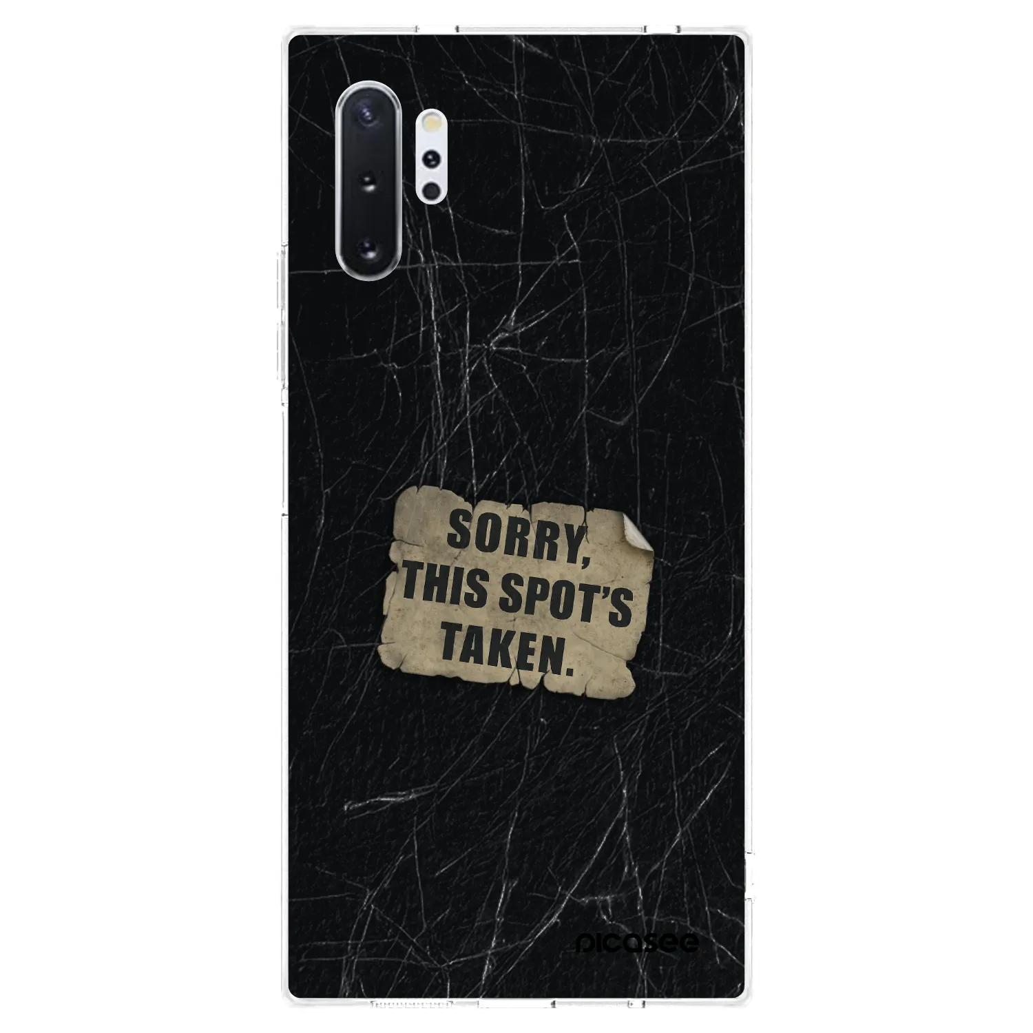 Picasee silikonowe przeźroczyste etui na Samsung Galaxy Note 10+ N975F - SORRY