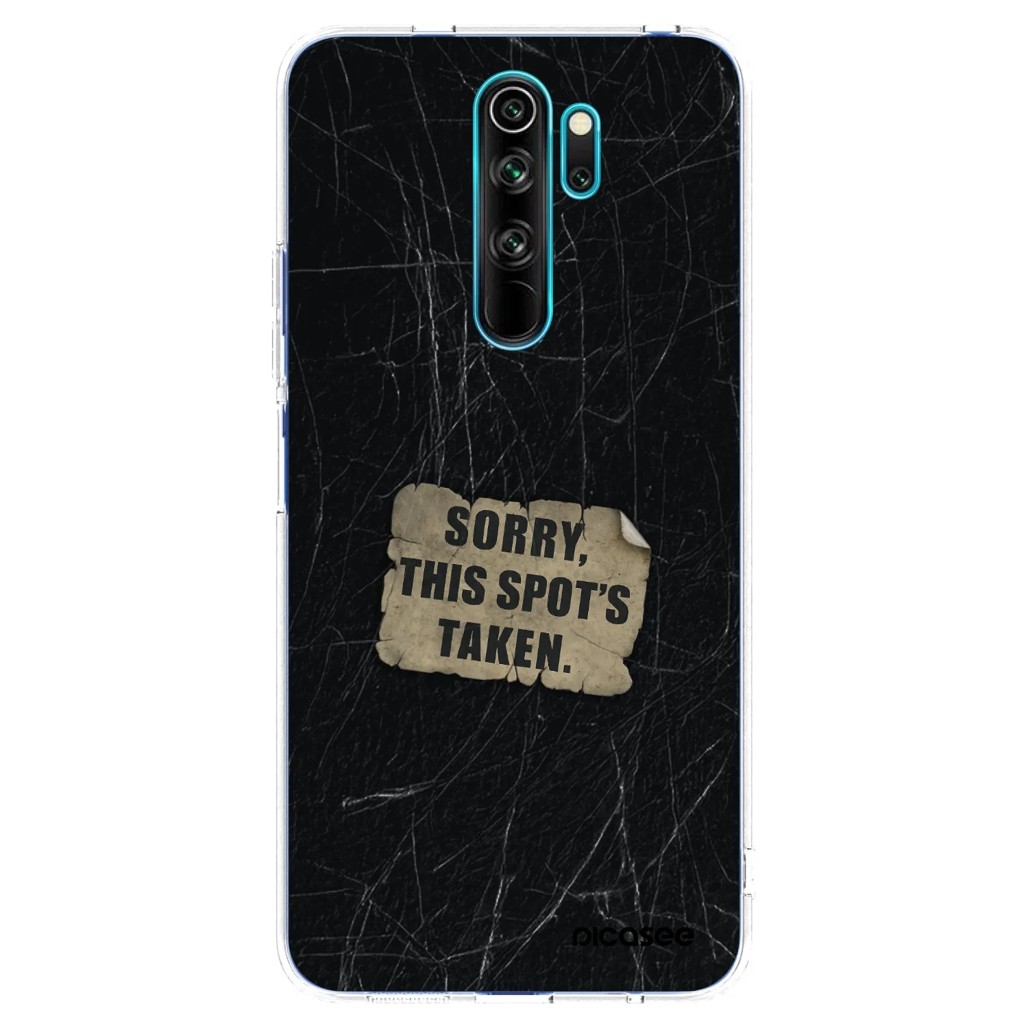 Picasee silikonowe przeźroczyste etui na Xiaomi Redmi Note 8 Pro - SORRY