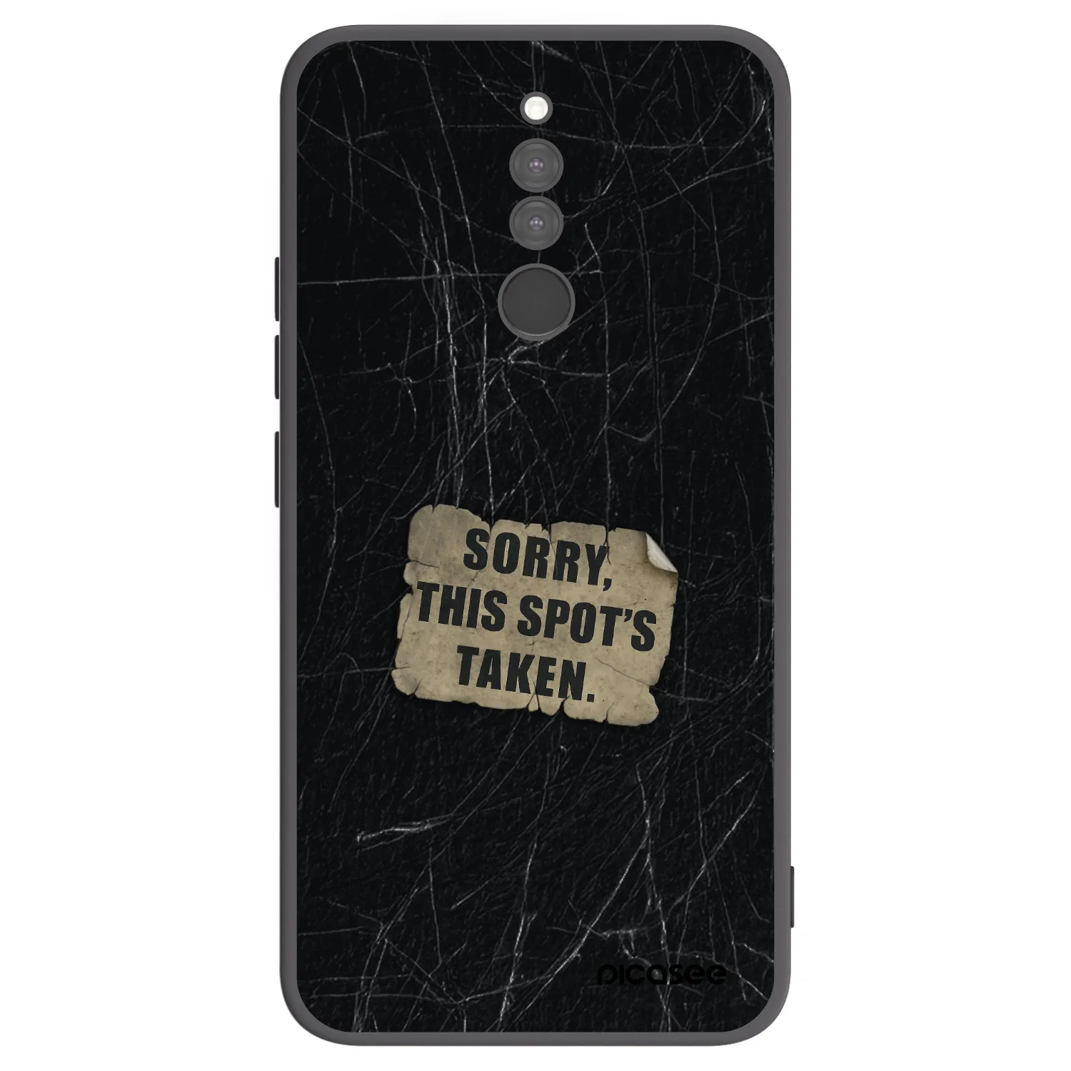 Picasee silikonowe czarne etui na Xiaomi Redmi 8 - SORRY
