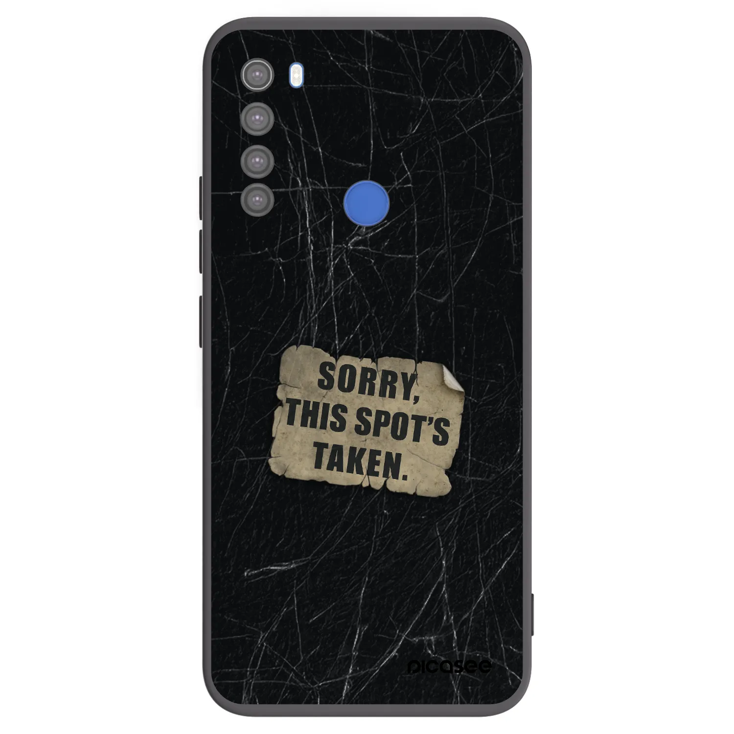 Picasee silikonowe czarne etui na Xiaomi Redmi Note 8T - SORRY