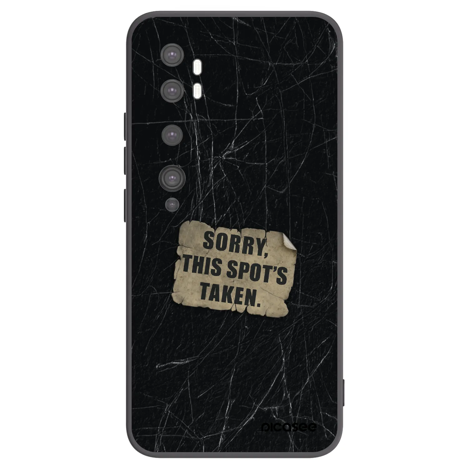 Picasee silikonowe czarne etui na Xiaomi Mi Note 10 (Pro) - SORRY
