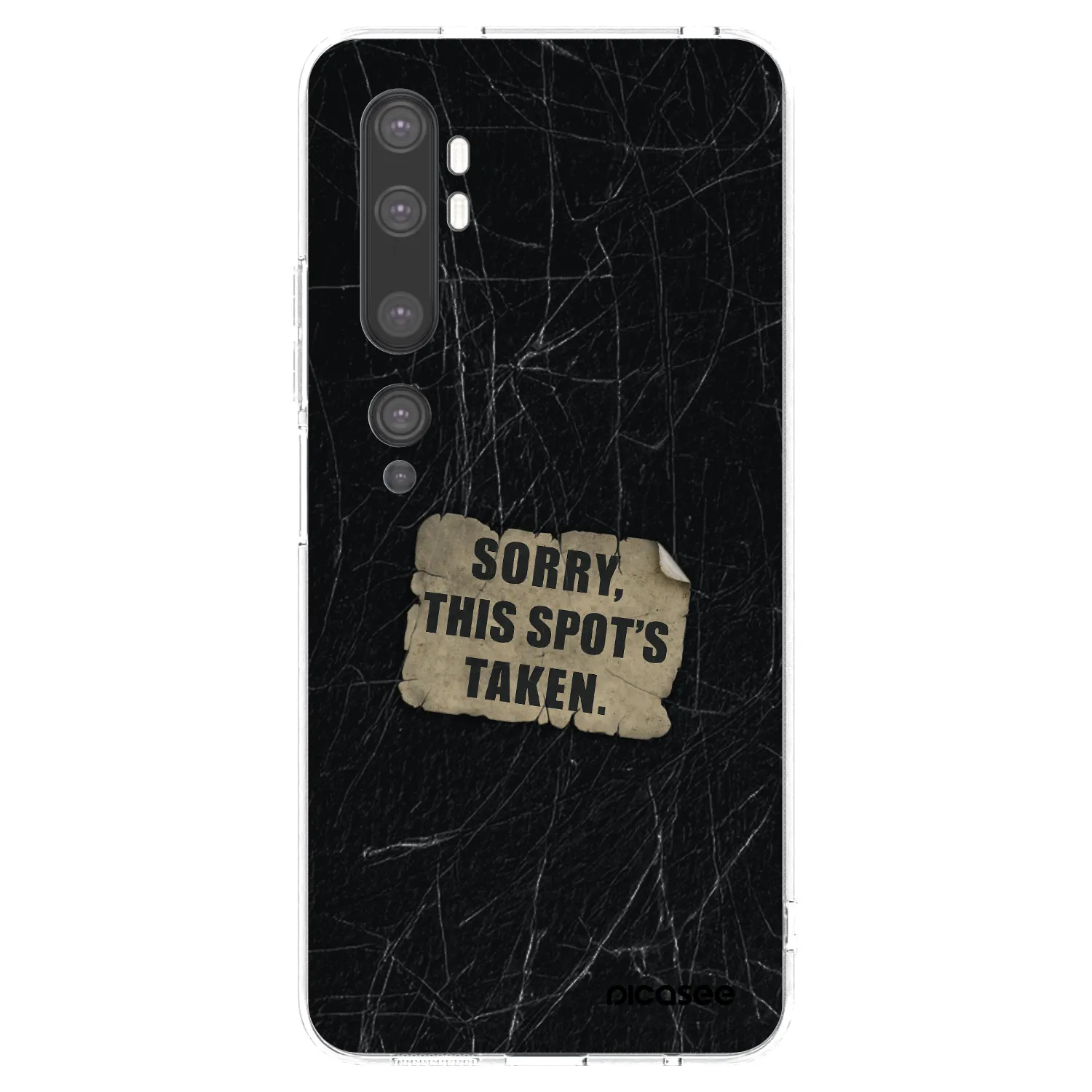 Picasee silikonowe przeźroczyste etui na Xiaomi Mi Note 10 (Pro) - SORRY