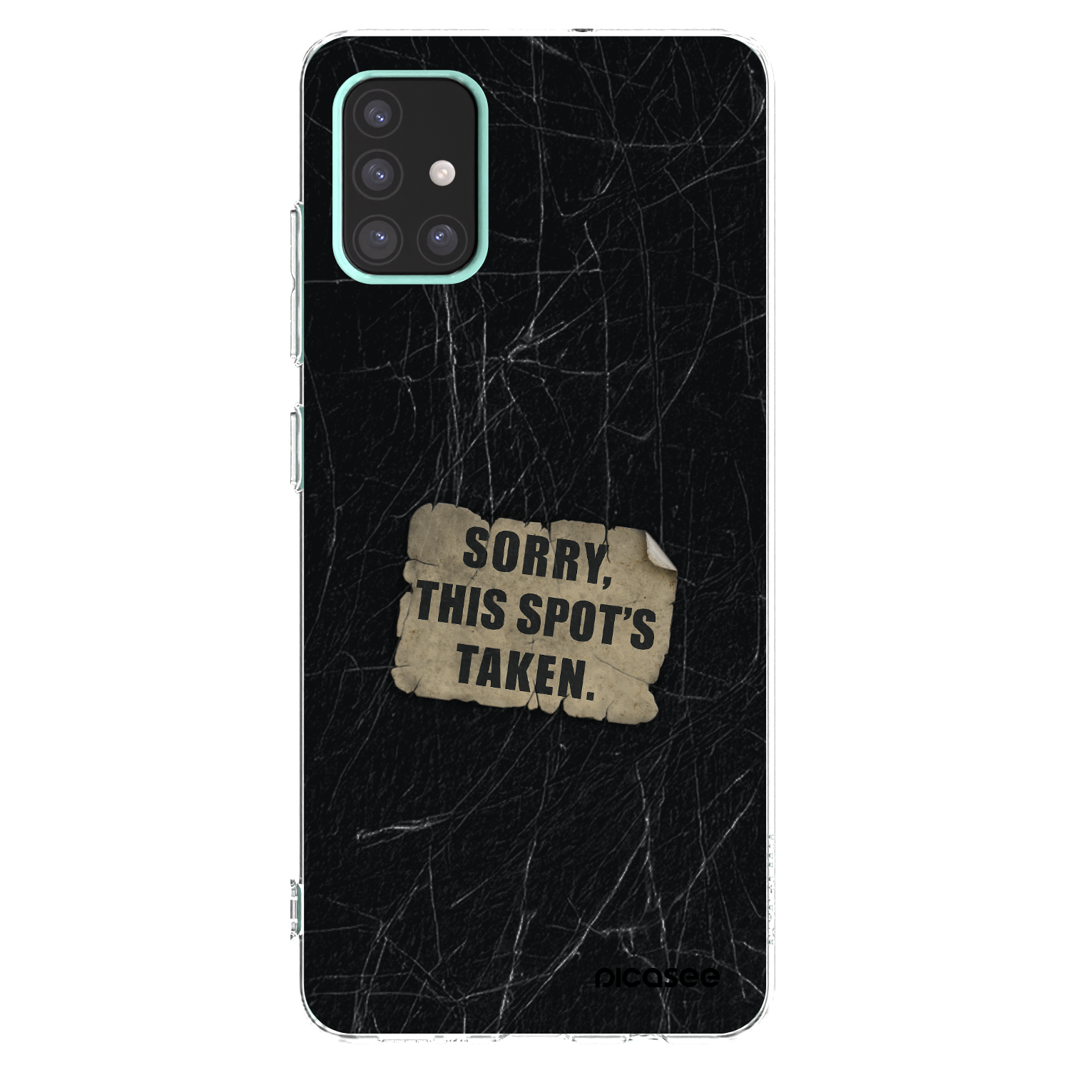 Picasee silikonowe przeźroczyste etui na Samsung Galaxy A51 A515F - SORRY