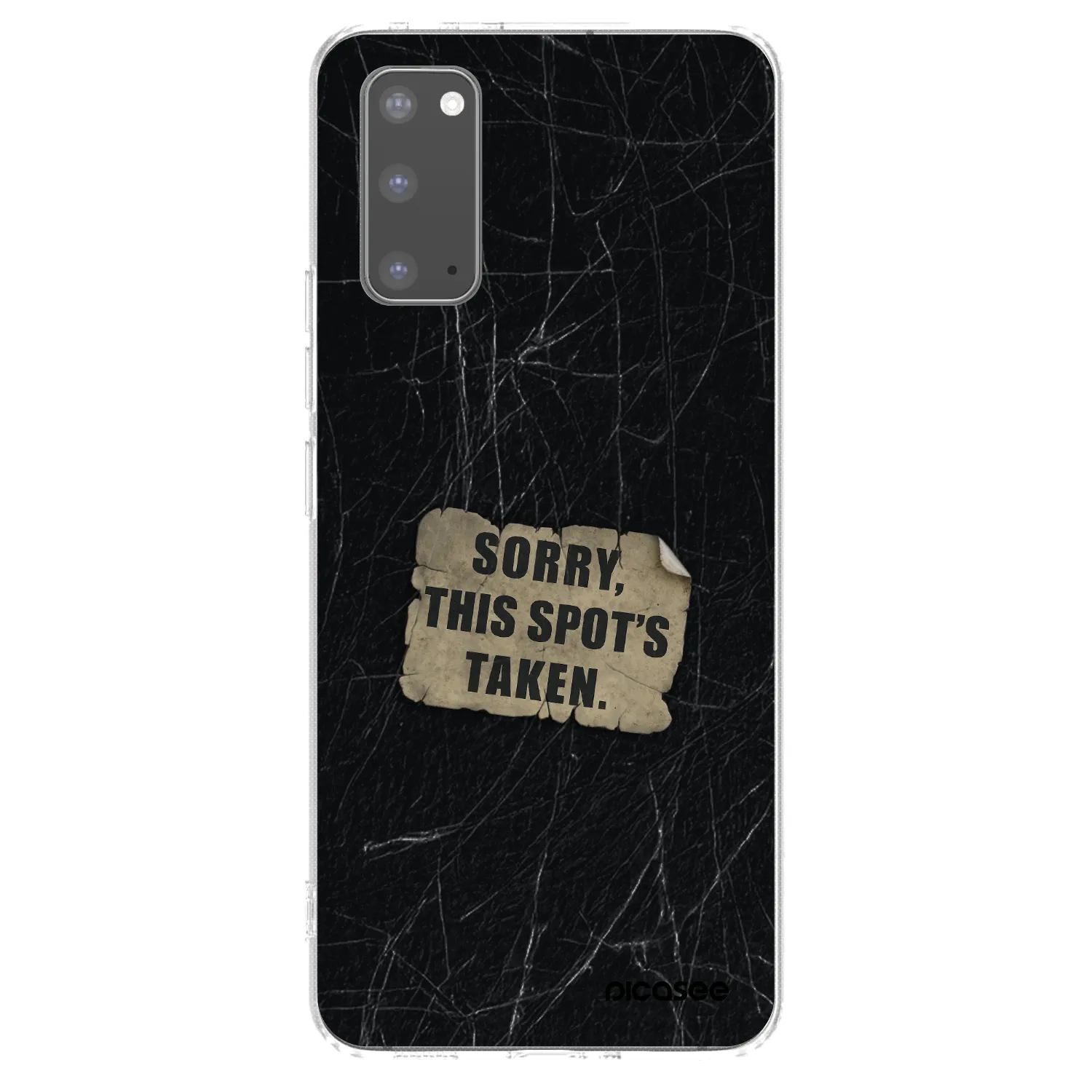 Picasee silikonowe przeźroczyste etui na Samsung Galaxy S20 G980F - SORRY