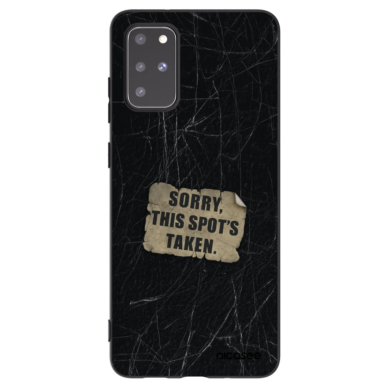 Picasee silikonowe czarne etui na Samsung Galaxy S20+ G985F - SORRY