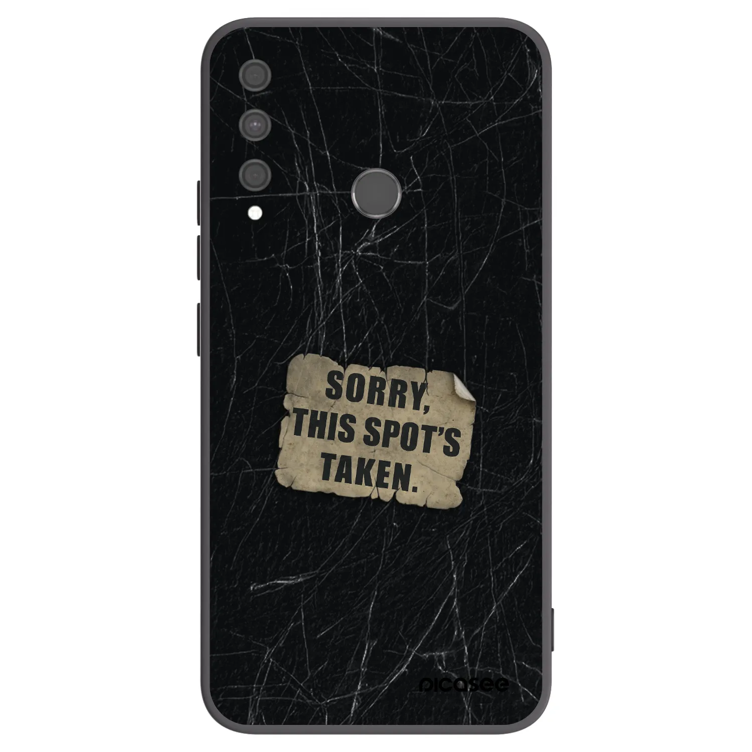 Picasee silikonowe czarne etui na Huawei P40 Lite E - SORRY