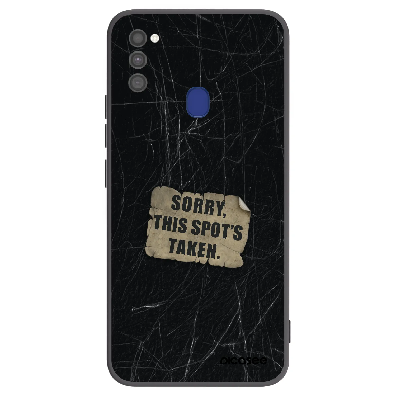 Picasee silikonowe czarne etui na Samsung Galaxy M21 M215F - SORRY