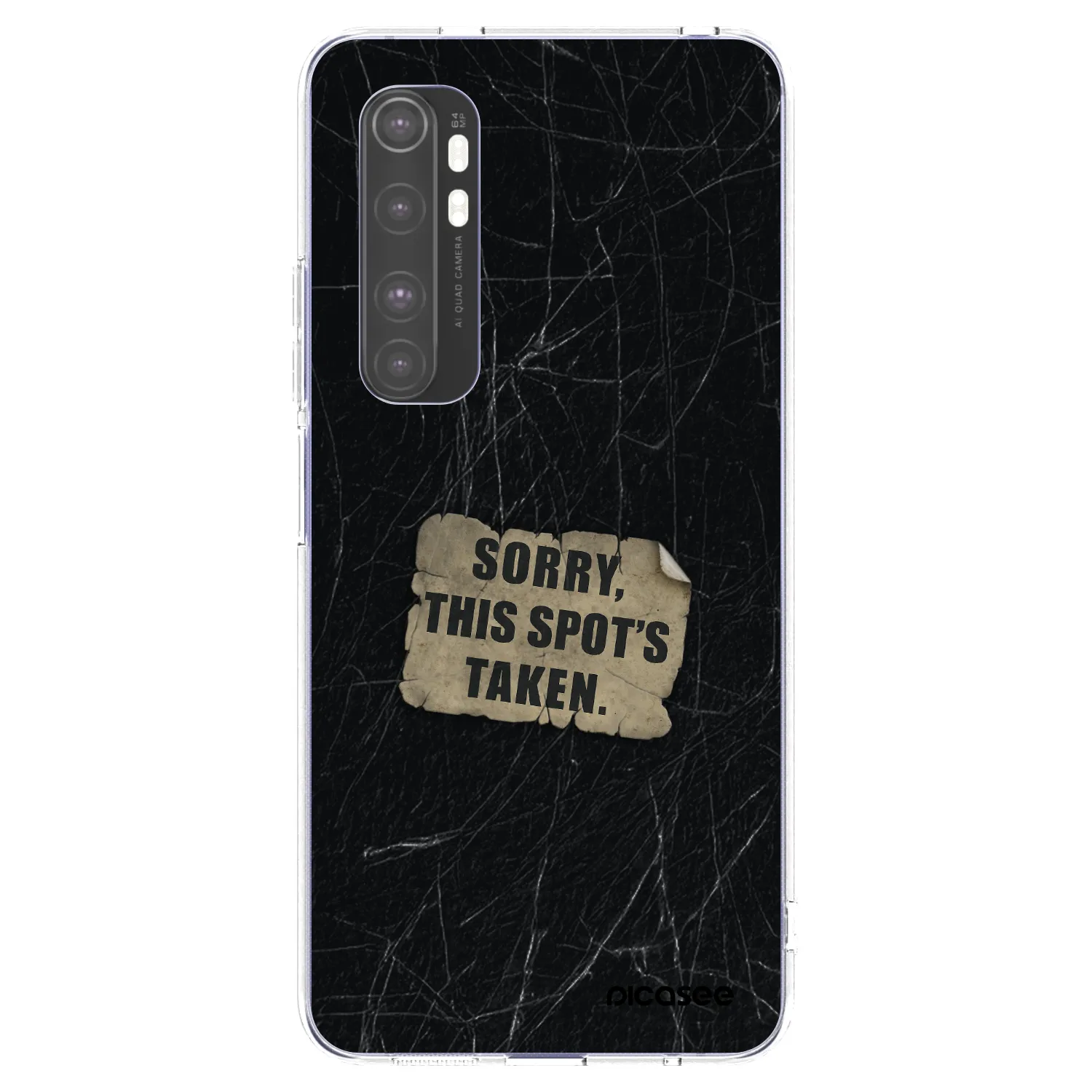 Picasee silikonowe przeźroczyste etui na Xiaomi Mi Note 10 Lite - SORRY
