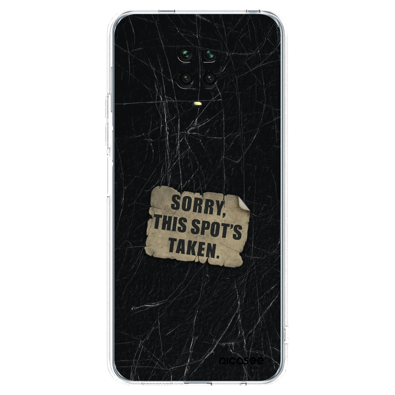 Picasee silikonowe przeźroczyste etui na Xiaomi Redmi Note 9S - SORRY
