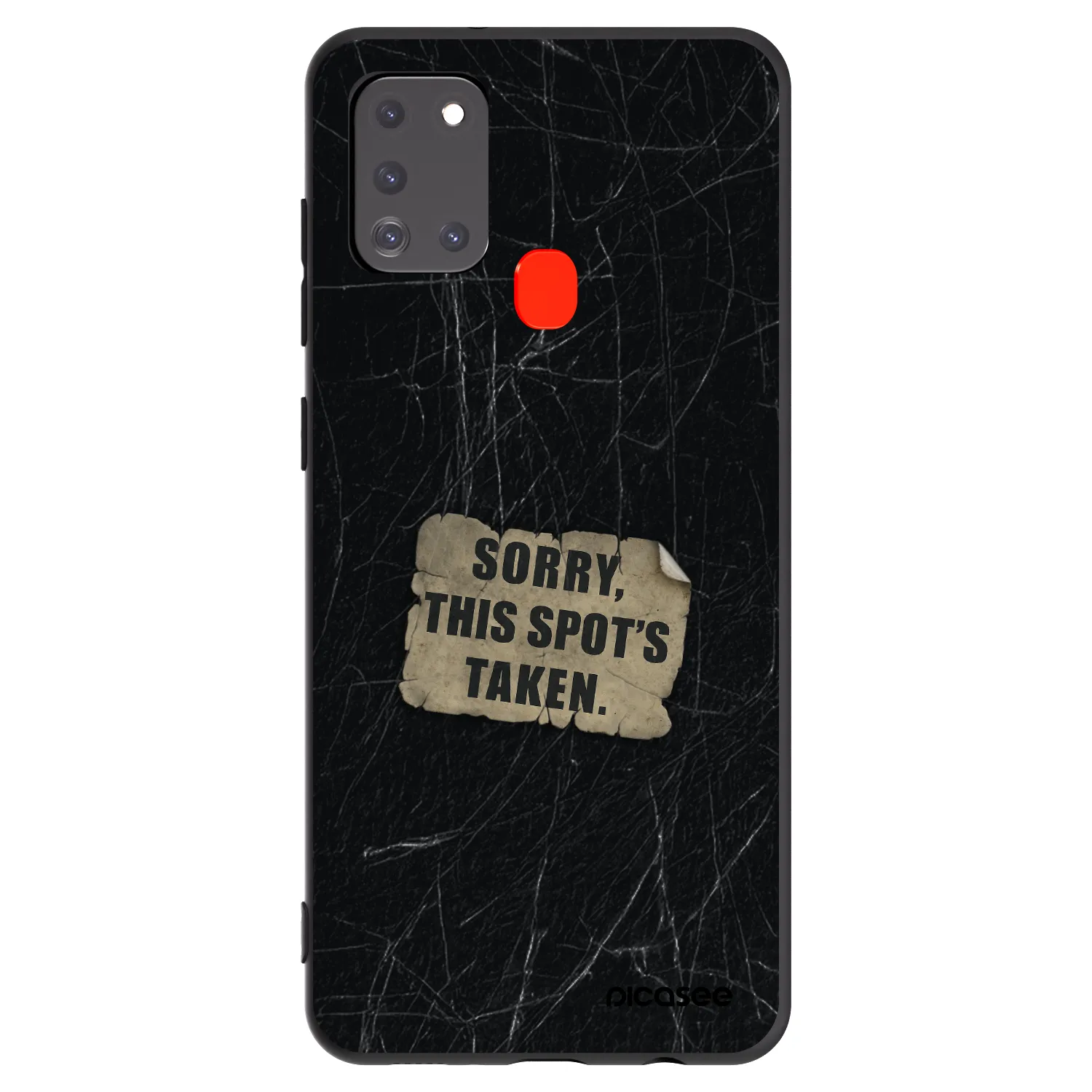 Picasee silikonowe czarne etui na Samsung Galaxy A21s - SORRY