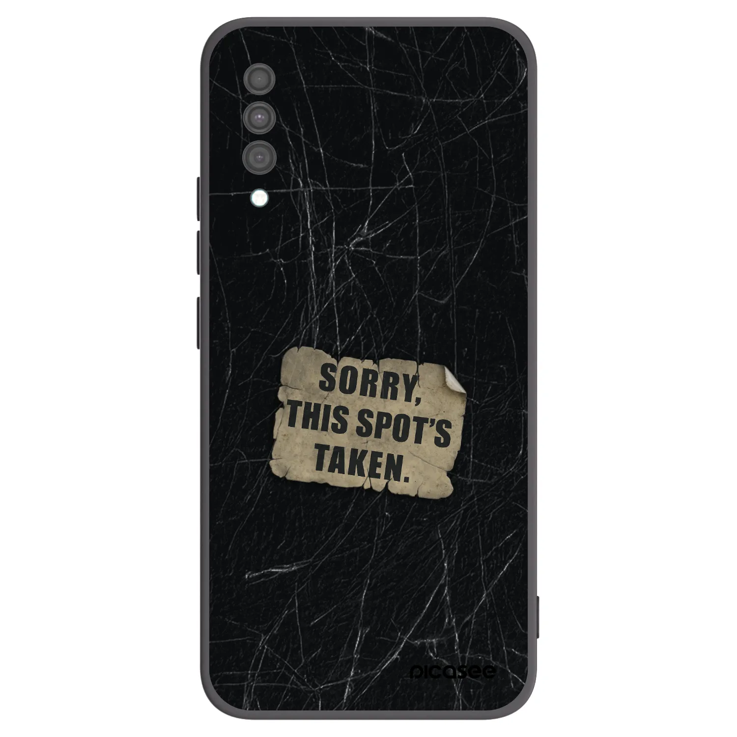 Picasee silikonowe czarne etui na Samsung Galaxy A30s A307F - SORRY