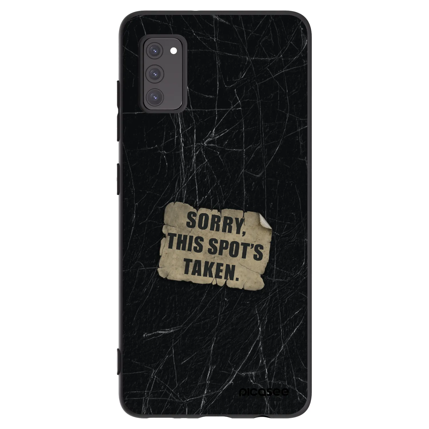 Picasee silikonowe czarne etui na Samsung Galaxy A41 A415F - SORRY