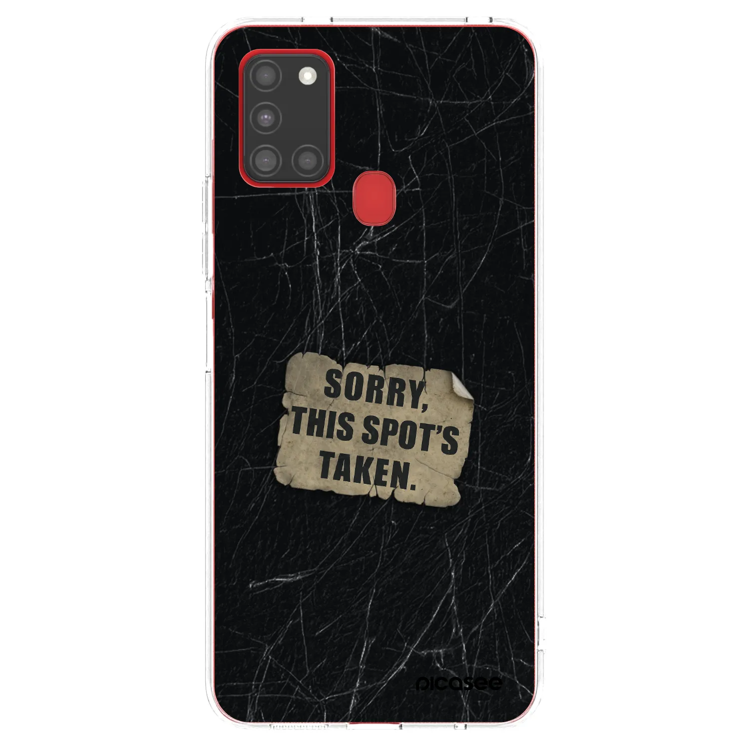 Picasee silikonowe przeźroczyste etui na Samsung Galaxy A21s - SORRY