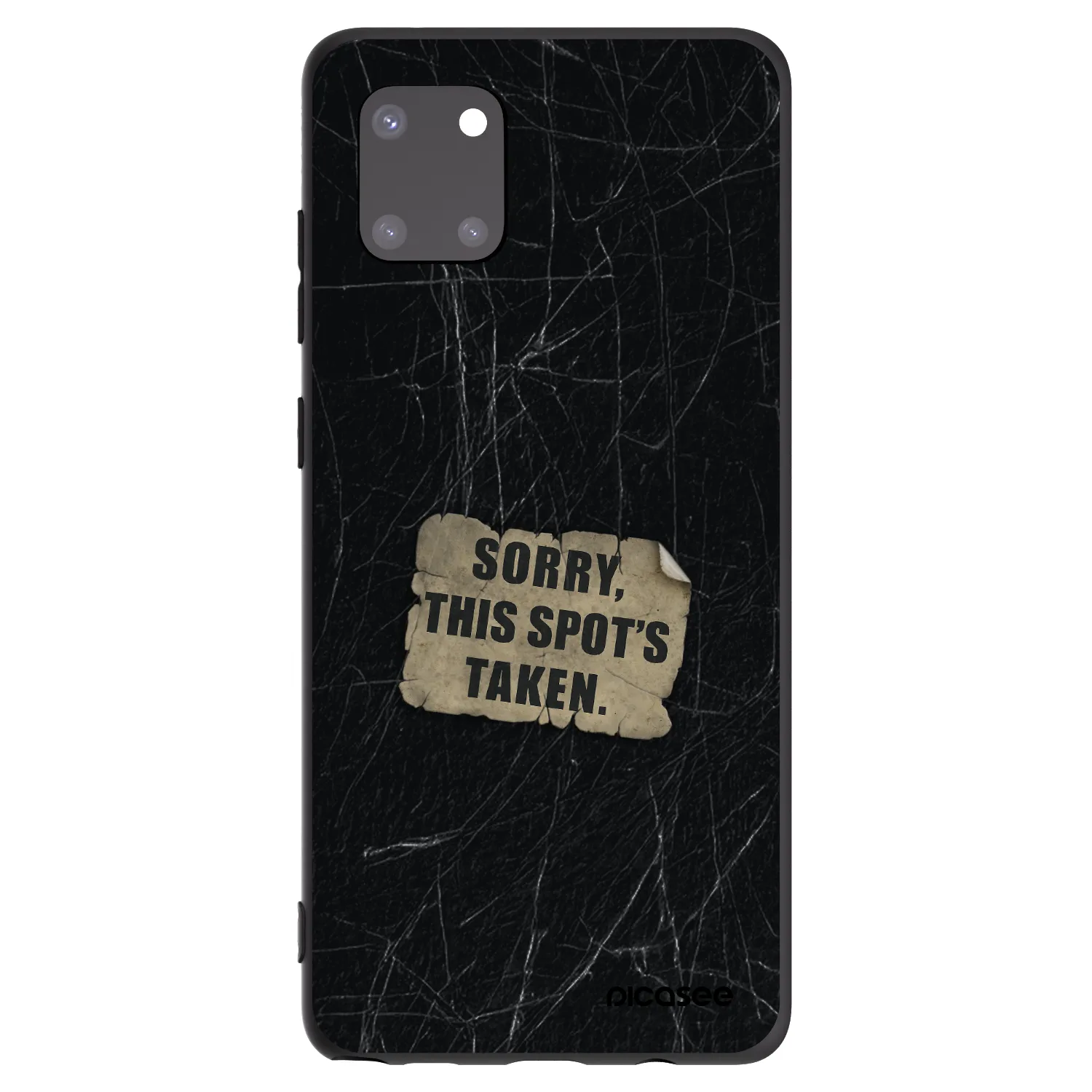Picasee silikonowe czarne etui na Samsung Galaxy Note 10 Lite N770F - SORRY