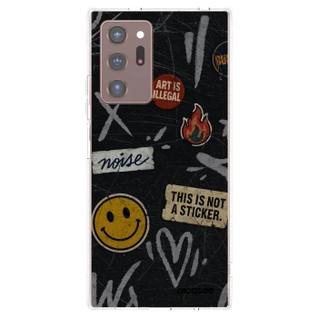 Picasee silikonowe przeźroczyste etui na Samsung Galaxy Note 20 Ultra - STICKERS x TAGS