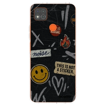 Picasee silikonowe przeźroczyste etui na Xiaomi Redmi 9C - STICKERS x TAGS