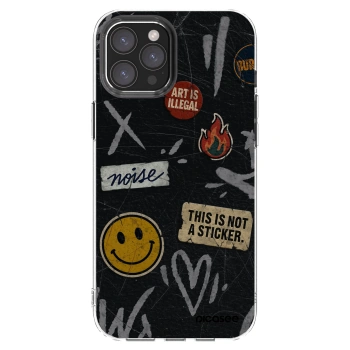 Picasee silikonowe przeźroczyste etui na Apple iPhone 12 Pro Max - STICKERS x TAGS