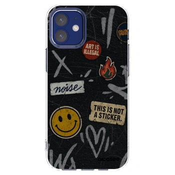 Picasee silikonowe przeźroczyste etui na Apple iPhone 12 mini - STICKERS x TAGS