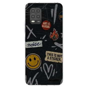 Picasee silikonowe przeźroczyste etui na Xiaomi Mi 10 Lite - STICKERS x TAGS
