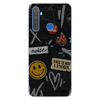 Picasee silikonowe przeźroczyste etui na Realme 5 - STICKERS x TAGS