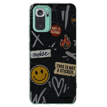 Picasee silikonowe przeźroczyste etui na Xiaomi Redmi Note 10 Pro - STICKERS x TAGS