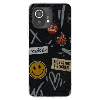 Picasee silikonowe przeźroczyste etui na Xiaomi Mi 11 - STICKERS x TAGS
