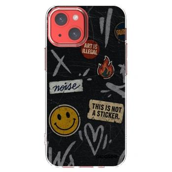 Picasee silikonowe przeźroczyste etui na Apple iPhone 13 mini - STICKERS x TAGS