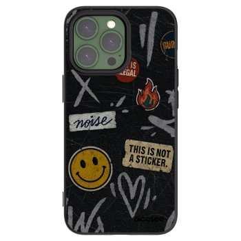 Picasee silikonowe czarne etui na Apple iPhone 13 Pro - STICKERS x TAGS