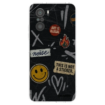 Picasee silikonowe przeźroczyste etui na Xiaomi Poco F3 - STICKERS x TAGS
