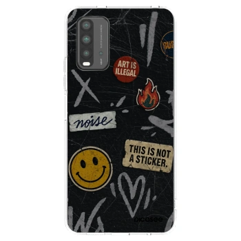 Picasee silikonowe czarne etui na Xiaomi Redmi 9T - STICKERS x TAGS