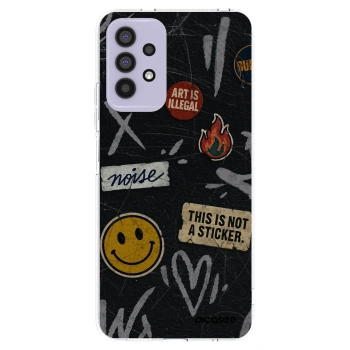 Picasee silikonowe przeźroczyste etui na Samsung Galaxy A32 4G SM-A325F - STICKERS x TAGS