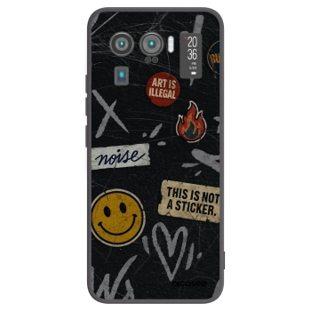Picasee silikonowe czarne etui na Xiaomi Mi 11 Ultra - STICKERS x TAGS