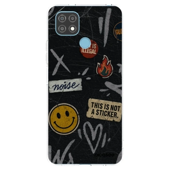 Picasee silikonowe przeźroczyste etui na Realme C21 - STICKERS x TAGS