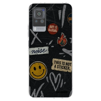 Picasee silikonowe przeźroczyste etui na Vivo X60 Pro 5G - STICKERS x TAGS