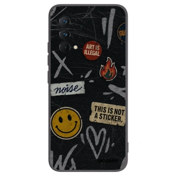 Picasee silikonowe czarne etui na Realme GT Master Edition 5G - STICKERS x TAGS