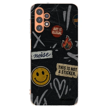 Picasee silikonowe przeźroczyste etui na Samsung Galaxy A13 4G A135 - STICKERS x TAGS