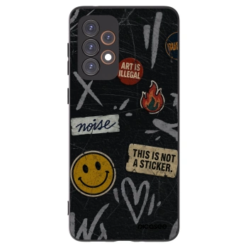 Picasee silikonowe czarne etui na Samsung Galaxy A33 5G A336 - STICKERS x TAGS