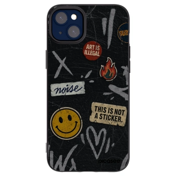 Picasee silikonowe czarne etui na Apple iPhone 14 Plus - STICKERS x TAGS