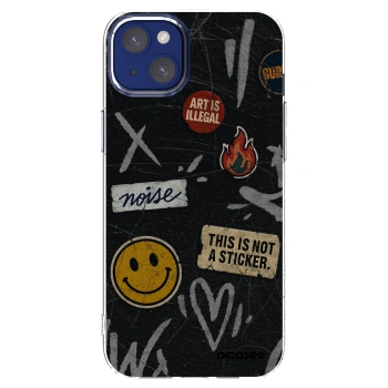 Picasee silikonowe przeźroczyste etui na Apple iPhone 14 Plus - STICKERS x TAGS