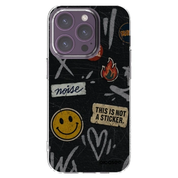Picasee silikonowe przeźroczyste etui na Apple iPhone 14 Pro - STICKERS x TAGS