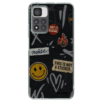 Picasee silikonowe przeźroczyste etui na Xiaomi Redmi Note 11 Pro+ 5G - STICKERS x TAGS