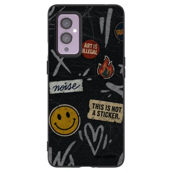 Picasee silikonowe czarne etui na OnePlus 9 - STICKERS x TAGS