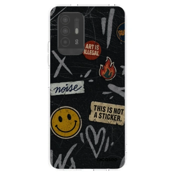 Picasee silikonowe przeźroczyste etui na OPPO A94 5G - STICKERS x TAGS