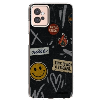 Picasee silikonowe przeźroczyste etui na Motorola Moto G32 - STICKERS x TAGS