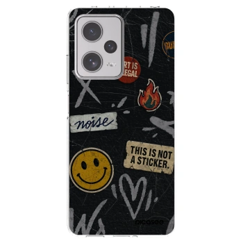 Picasee silikonowe przeźroczyste etui na Xiaomi Redmi Note 12 Pro+ 5G - STICKERS x TAGS