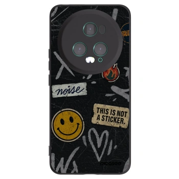 Picasee silikonowe czarne etui na Honor Magic5 Pro - STICKERS x TAGS
