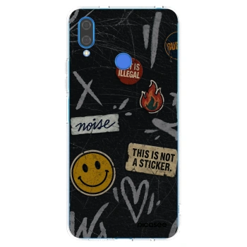Picasee silikonowe przeźroczyste etui na Huawei Nova 3 - STICKERS x TAGS