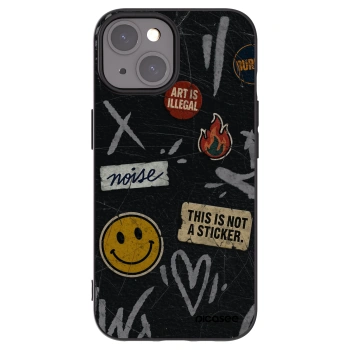 Picasee silikonowe czarne etui na Apple iPhone 15 - STICKERS x TAGS