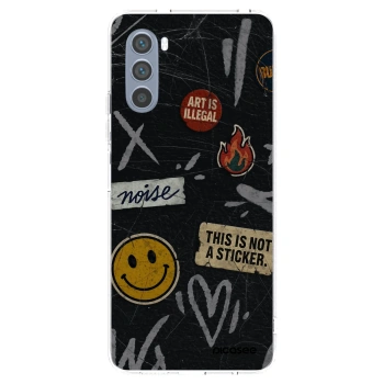 Picasee silikonowe przeźroczyste etui na Motorola Moto G62 - STICKERS x TAGS